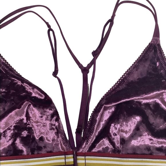 Victoria's Secret Other - Victoria's Secret Multi Strap Purple Crushed Velvet Bra-lette Size Medium